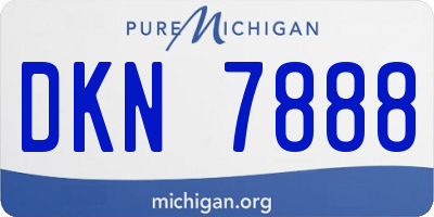 MI license plate DKN7888