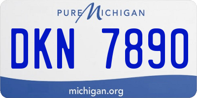 MI license plate DKN7890