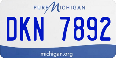 MI license plate DKN7892