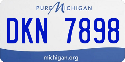 MI license plate DKN7898