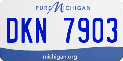 MI license plate DKN7903