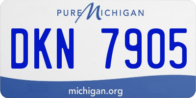 MI license plate DKN7905