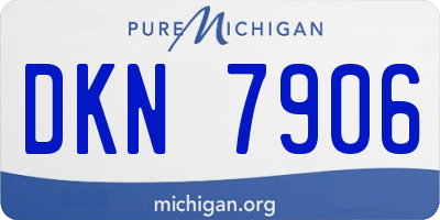 MI license plate DKN7906