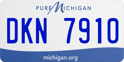 MI license plate DKN7910