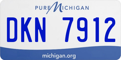 MI license plate DKN7912