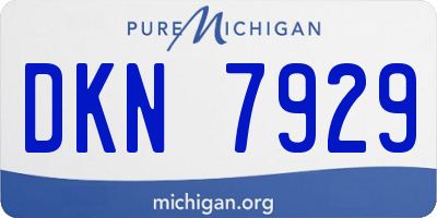 MI license plate DKN7929