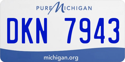 MI license plate DKN7943