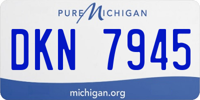 MI license plate DKN7945