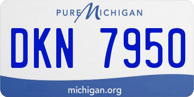 MI license plate DKN7950