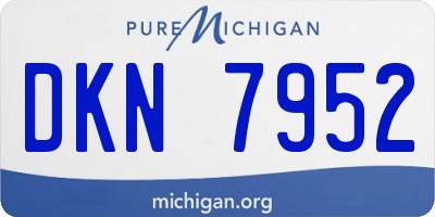 MI license plate DKN7952