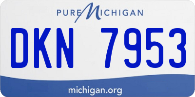 MI license plate DKN7953