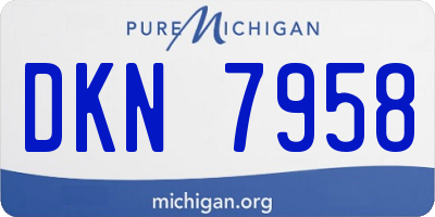 MI license plate DKN7958