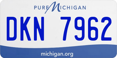 MI license plate DKN7962