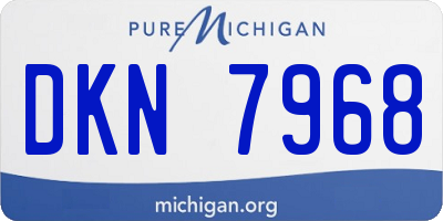 MI license plate DKN7968