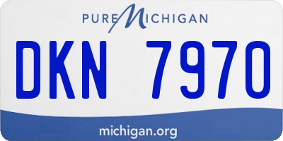 MI license plate DKN7970