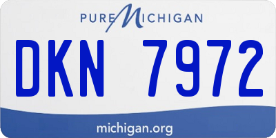 MI license plate DKN7972