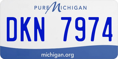 MI license plate DKN7974