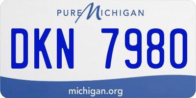 MI license plate DKN7980