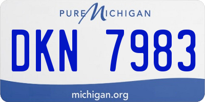 MI license plate DKN7983