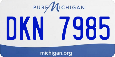 MI license plate DKN7985