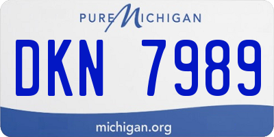 MI license plate DKN7989