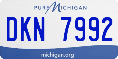 MI license plate DKN7992
