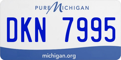 MI license plate DKN7995