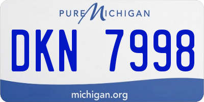 MI license plate DKN7998
