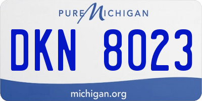 MI license plate DKN8023