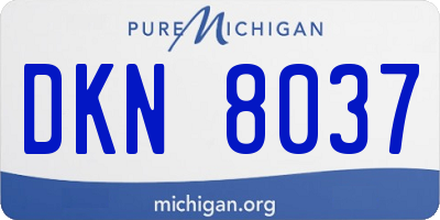 MI license plate DKN8037