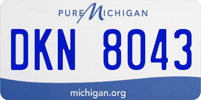 MI license plate DKN8043