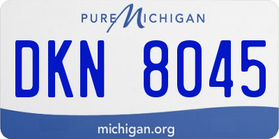 MI license plate DKN8045