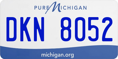 MI license plate DKN8052