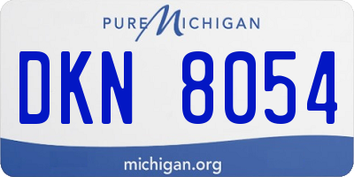 MI license plate DKN8054