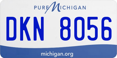 MI license plate DKN8056