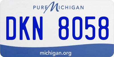 MI license plate DKN8058