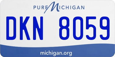 MI license plate DKN8059