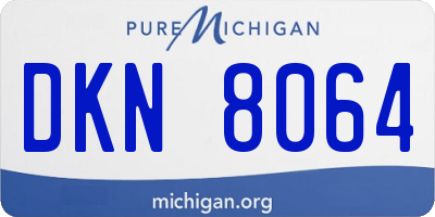 MI license plate DKN8064
