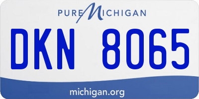 MI license plate DKN8065
