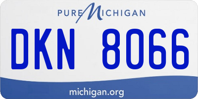 MI license plate DKN8066