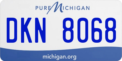 MI license plate DKN8068