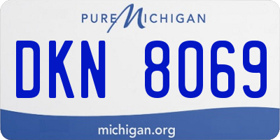 MI license plate DKN8069