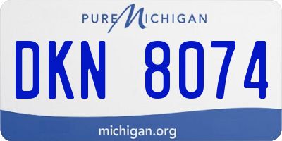 MI license plate DKN8074