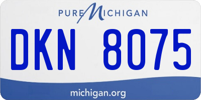 MI license plate DKN8075