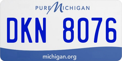 MI license plate DKN8076