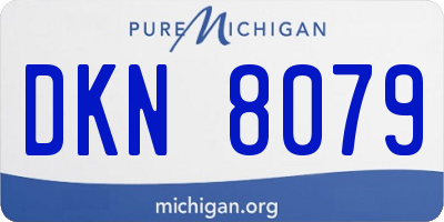 MI license plate DKN8079