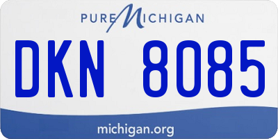 MI license plate DKN8085