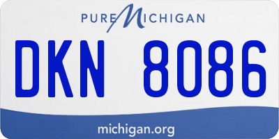 MI license plate DKN8086