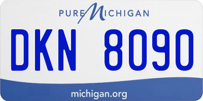 MI license plate DKN8090