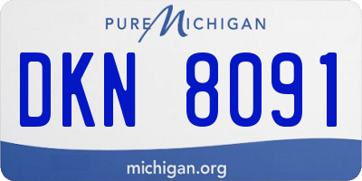 MI license plate DKN8091